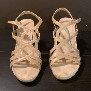 Kelly and Katie nude wedge sandals 037